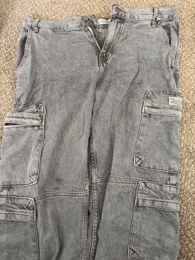 PacSun Men's Washed Gray Utility Cargo Pants